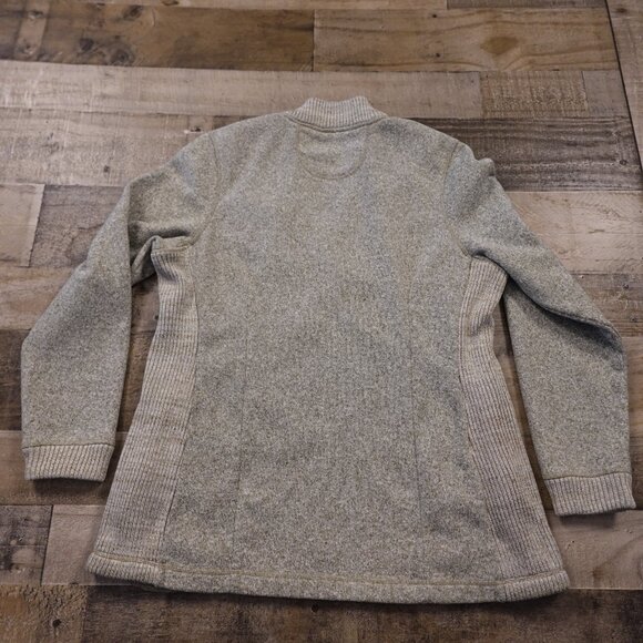 Duluth Trading V neck knit sweater women's extra large heather gray oat - Picture 9 of 10